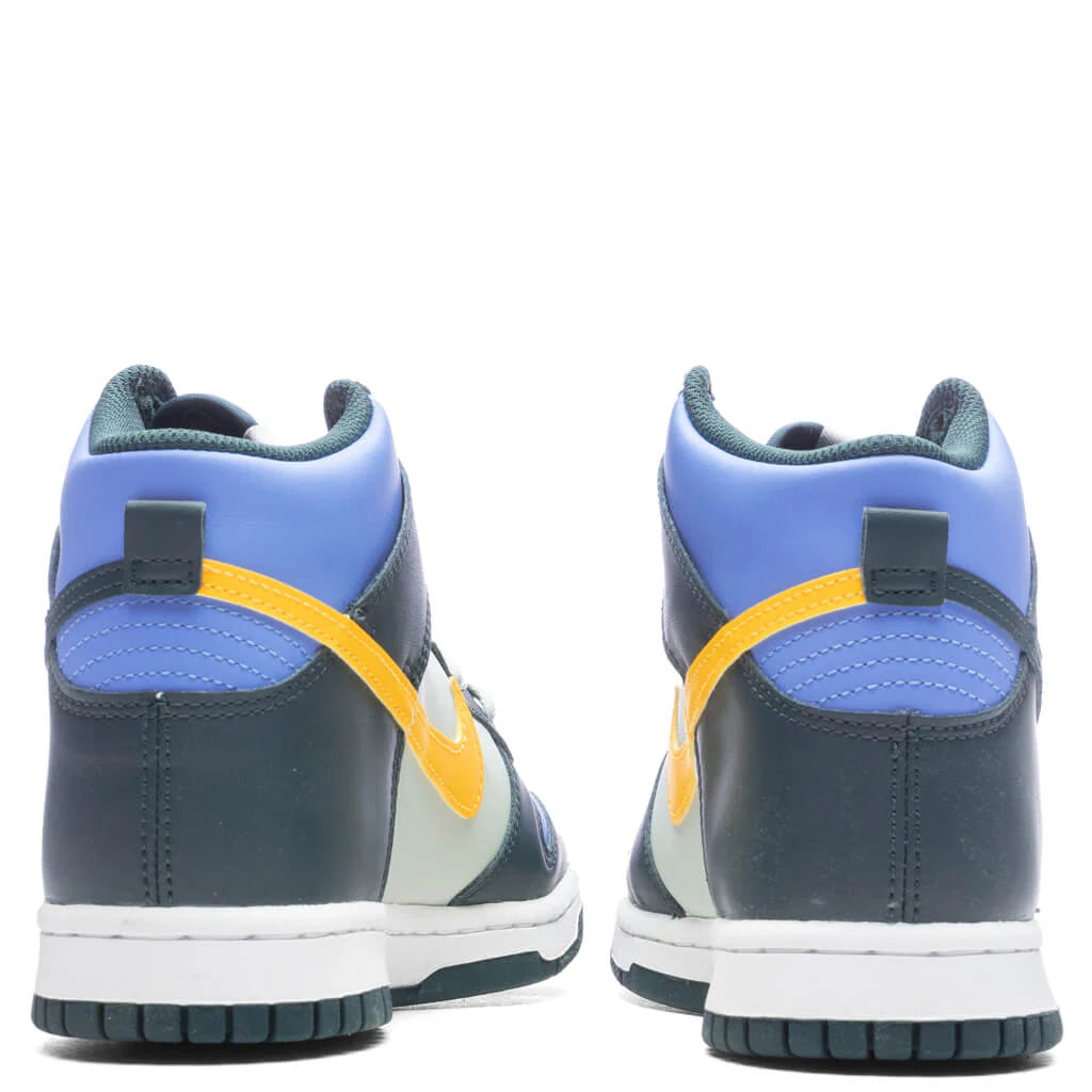 Dunk High GS Deep Jungle University Gold Light Silver