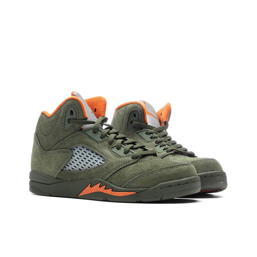 Air Jordan 5 Retro Olive PS Army Olive Solar Orange