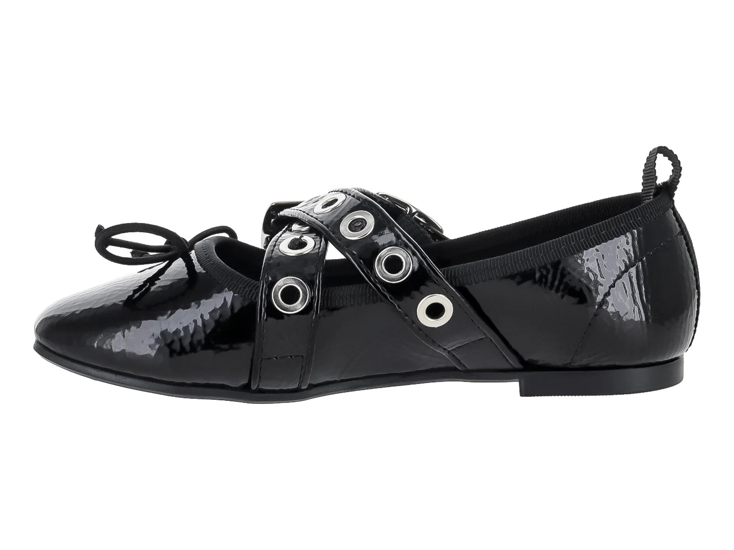 Zapatos Flats 4EVER Charol Negro para Niña