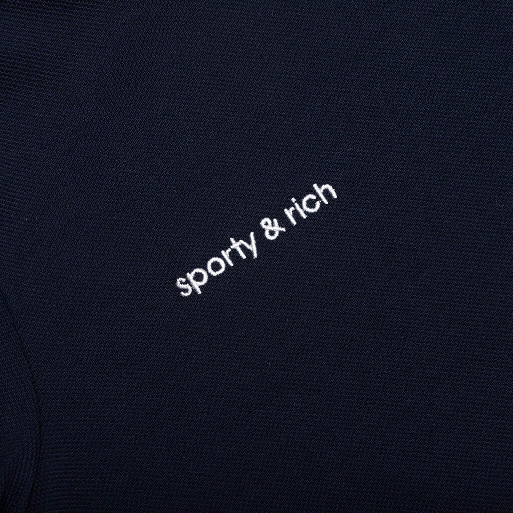 Womens Adidas x Sporty Rich Polo T Shirt Night Navy
