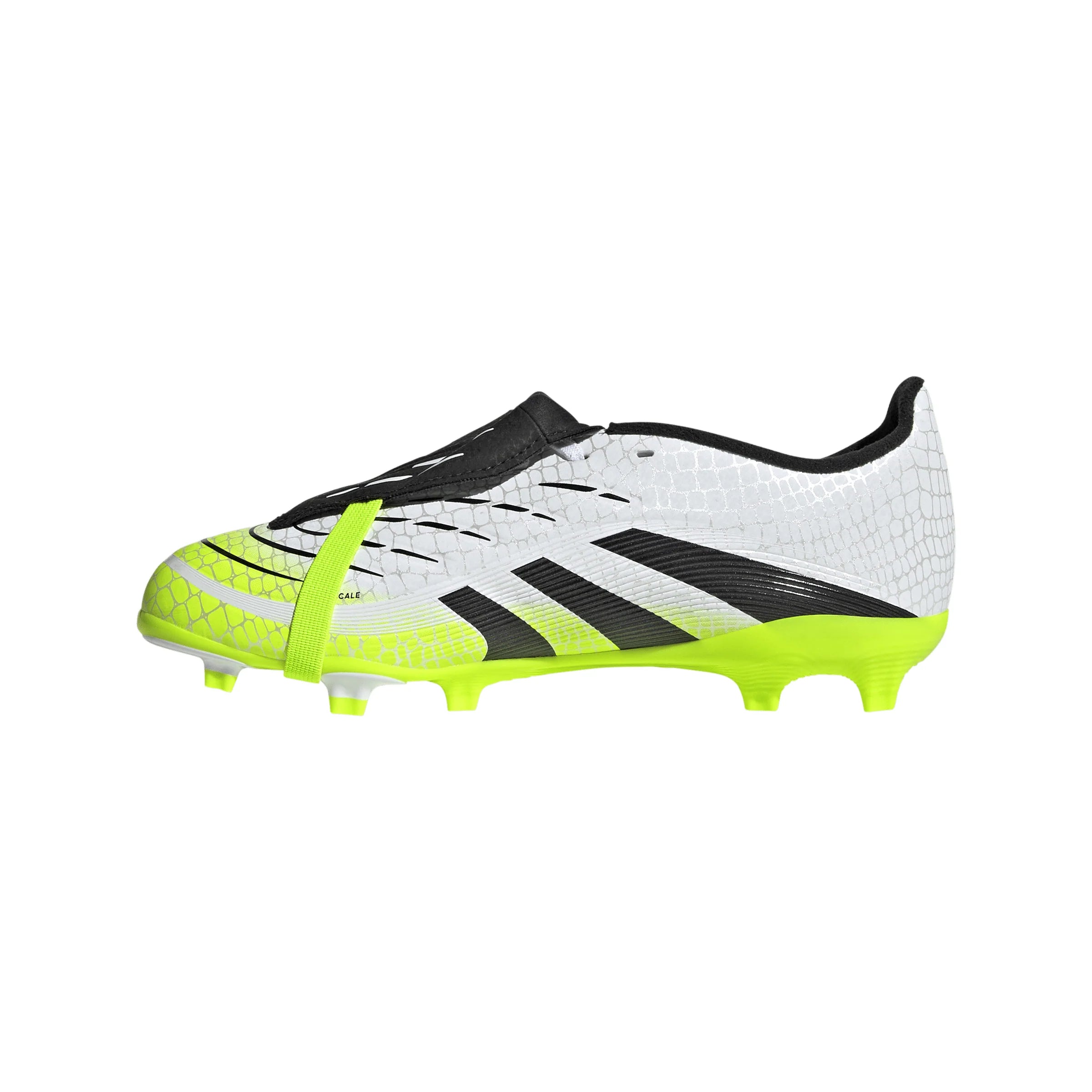 adidas Predator League Fold Over Tongue Youth Firm Multi Ground Soccer Cleats White Black