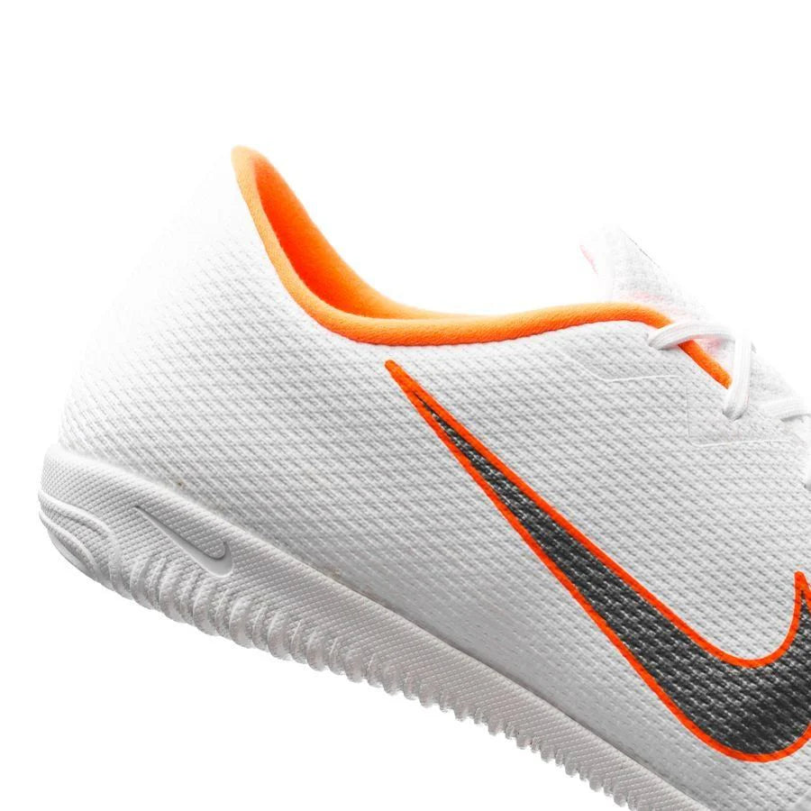 Nike Mercurial VaporX 12 Academy IC Indoor Soccer Shoes White Cool Grey Orange