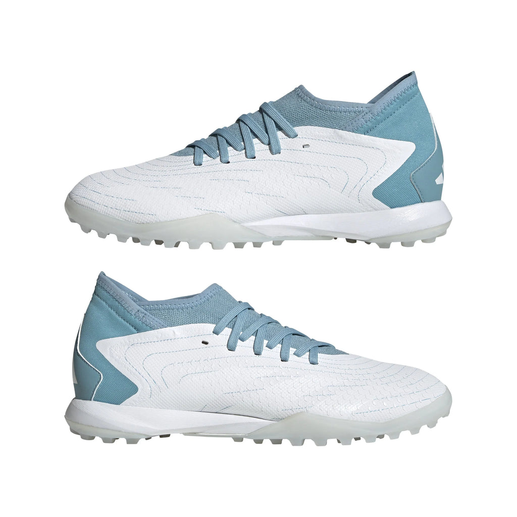 adidas Predator Accuracy3 TF Turf Shoes White Grey Blue