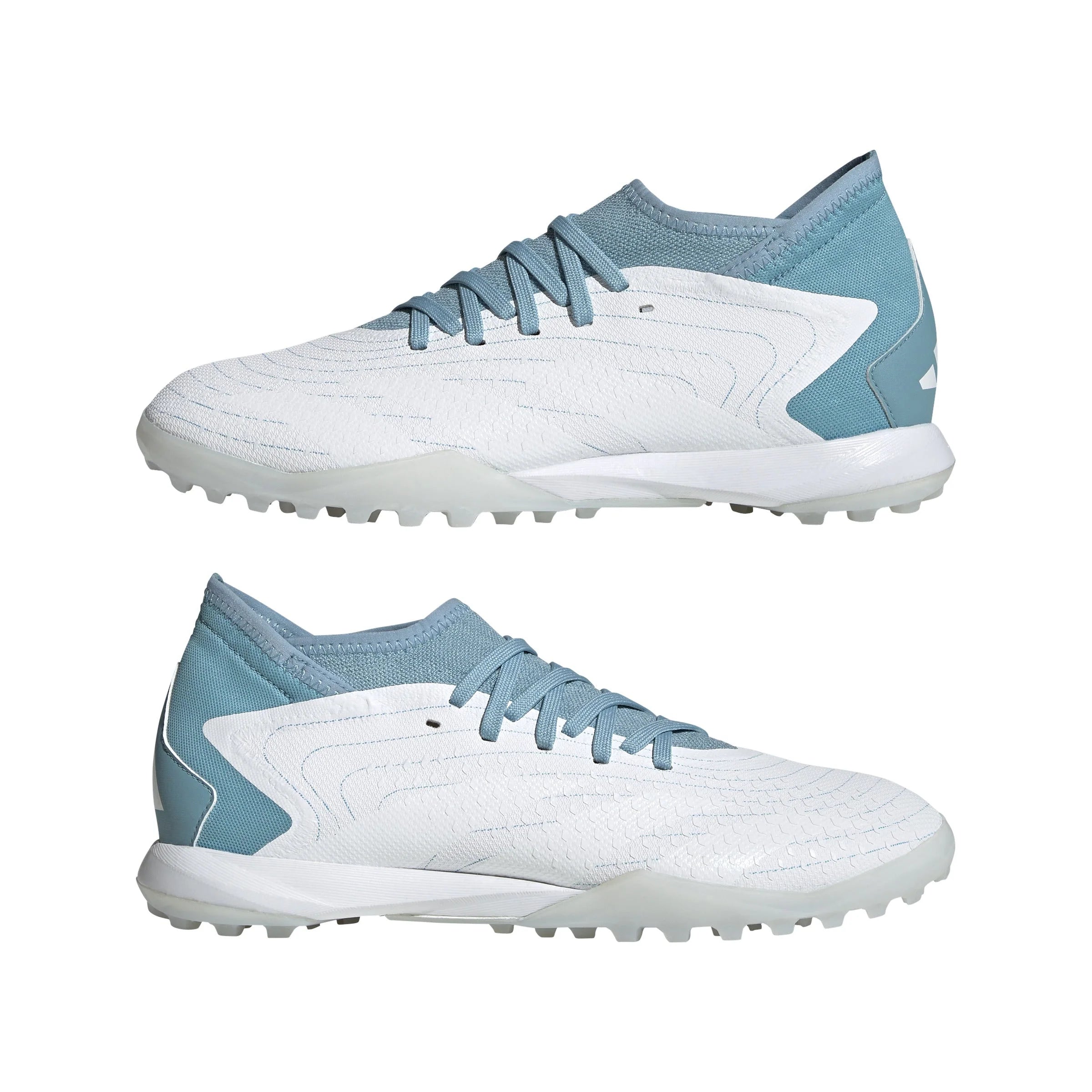 adidas Predator Accuracy3 TF Turf Shoes White Grey Blue