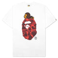 Color Camo Milo on Big Ape Tee White Red