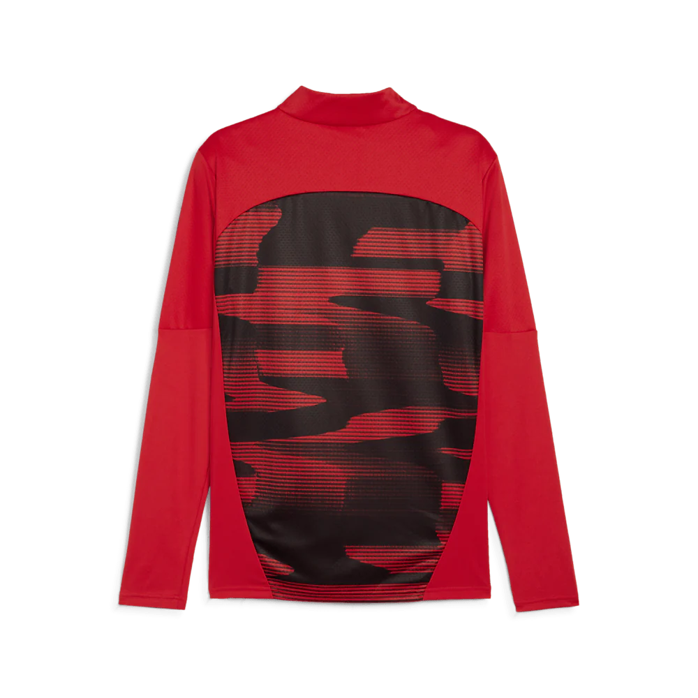 PUMA AC Milan Prematch 1 4 Zip Top Red Black