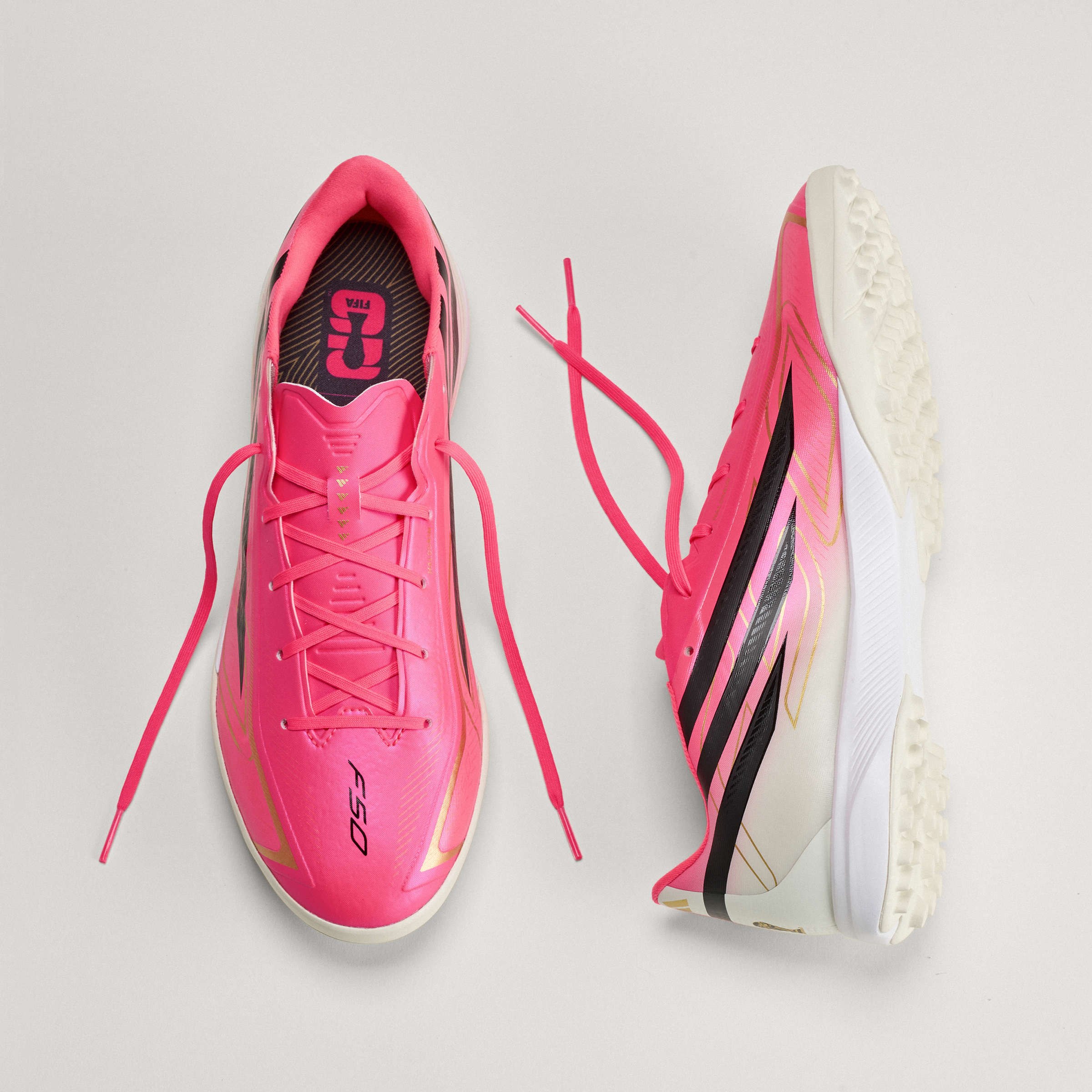 adidas F50 Hyperfast League Turf Mens Soccer Cleats Turquesa Black Gold