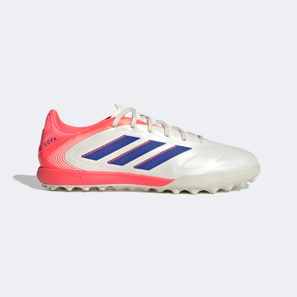 adidas Copa Pure III League TF Mens Soccer Cleats White Lucid Blue Signal Coral