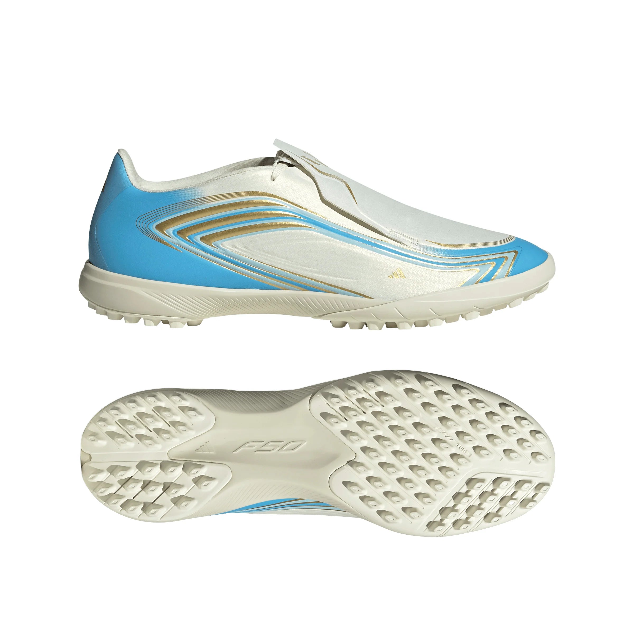 adidas F50 Messi League Turf Mens Soccer Cleats Ivory Blue