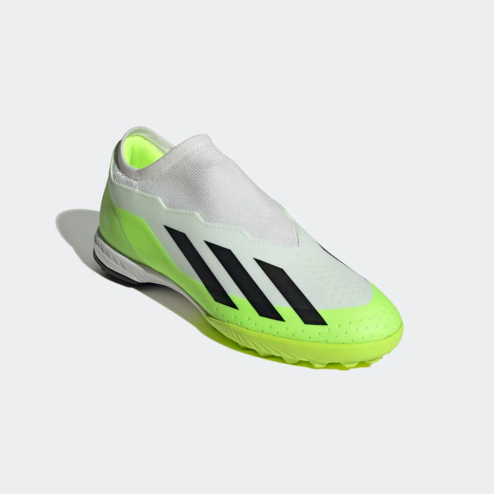 adidas X Crazyfast3 TF Turf Soccer Shoes White Black Lucid Lemon