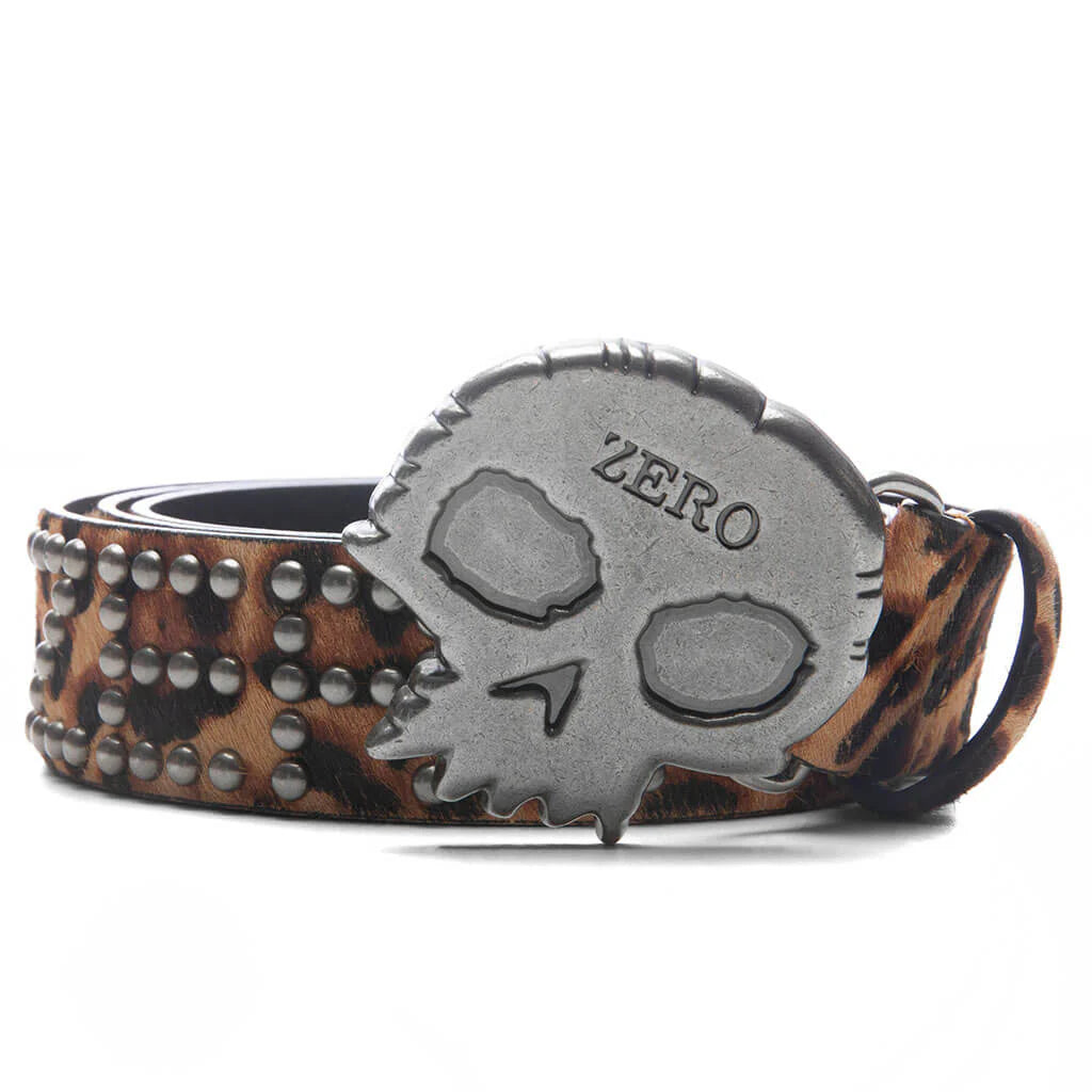 Pleasures x Zero Leopard Studded Belt Leopard
