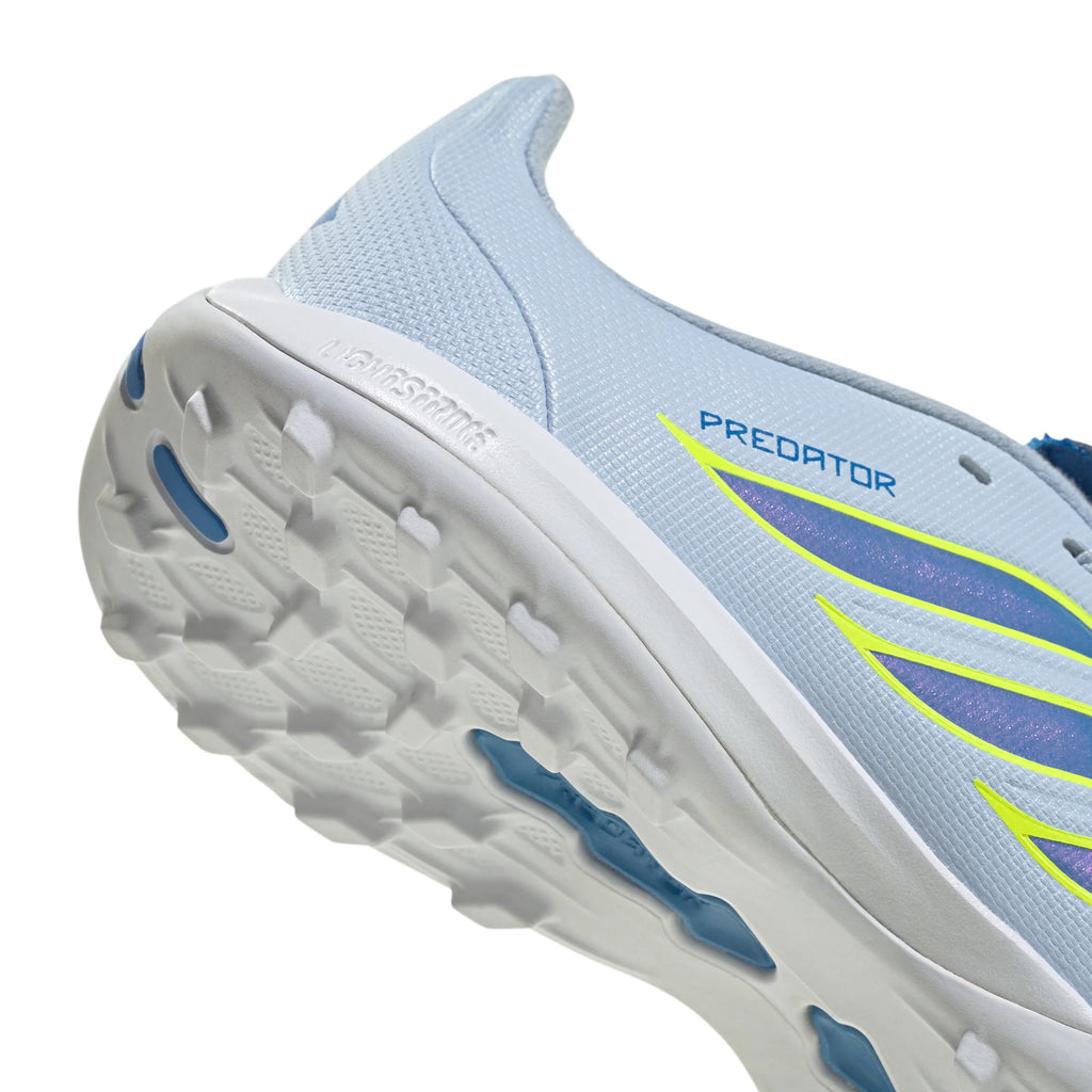 adidas Predator League Fold Over Tongue TF Turf Youth Soccer Cleats Sky Blue Yellow