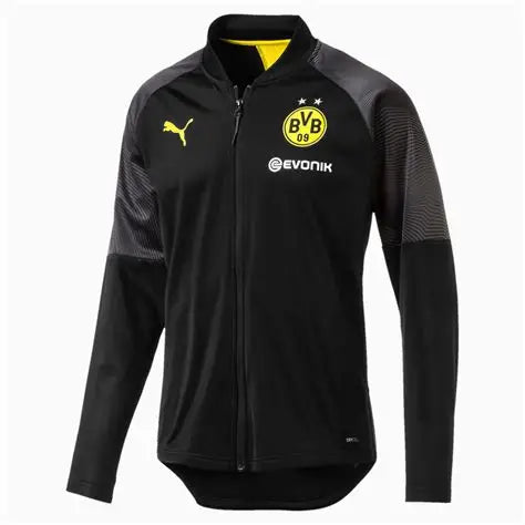 PUMA BVB Stadium Poly Jacket Black Yellow