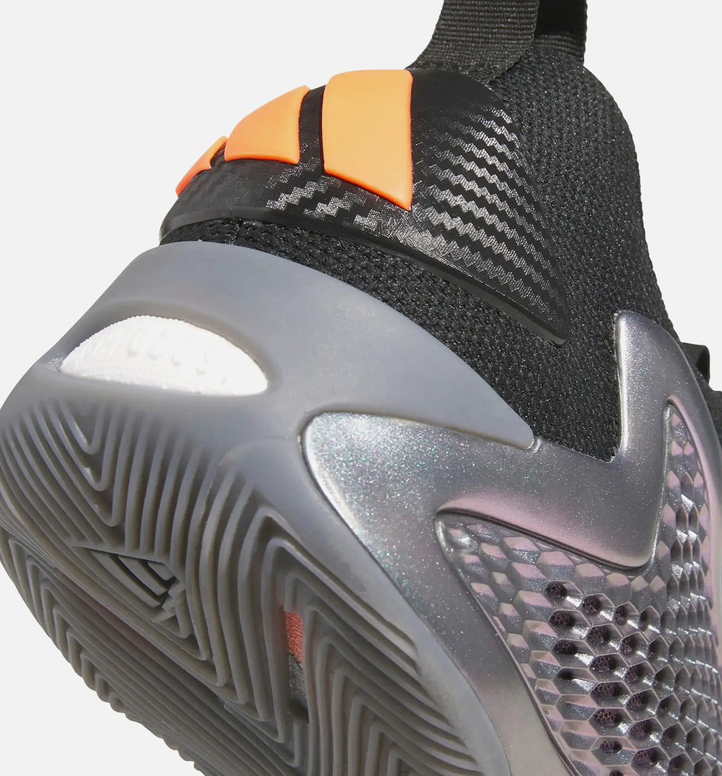 Anthony Edwards 1 Low Iron Sharpens Mens Basketball Shoe Iron Metallic Core Black Solar Orange