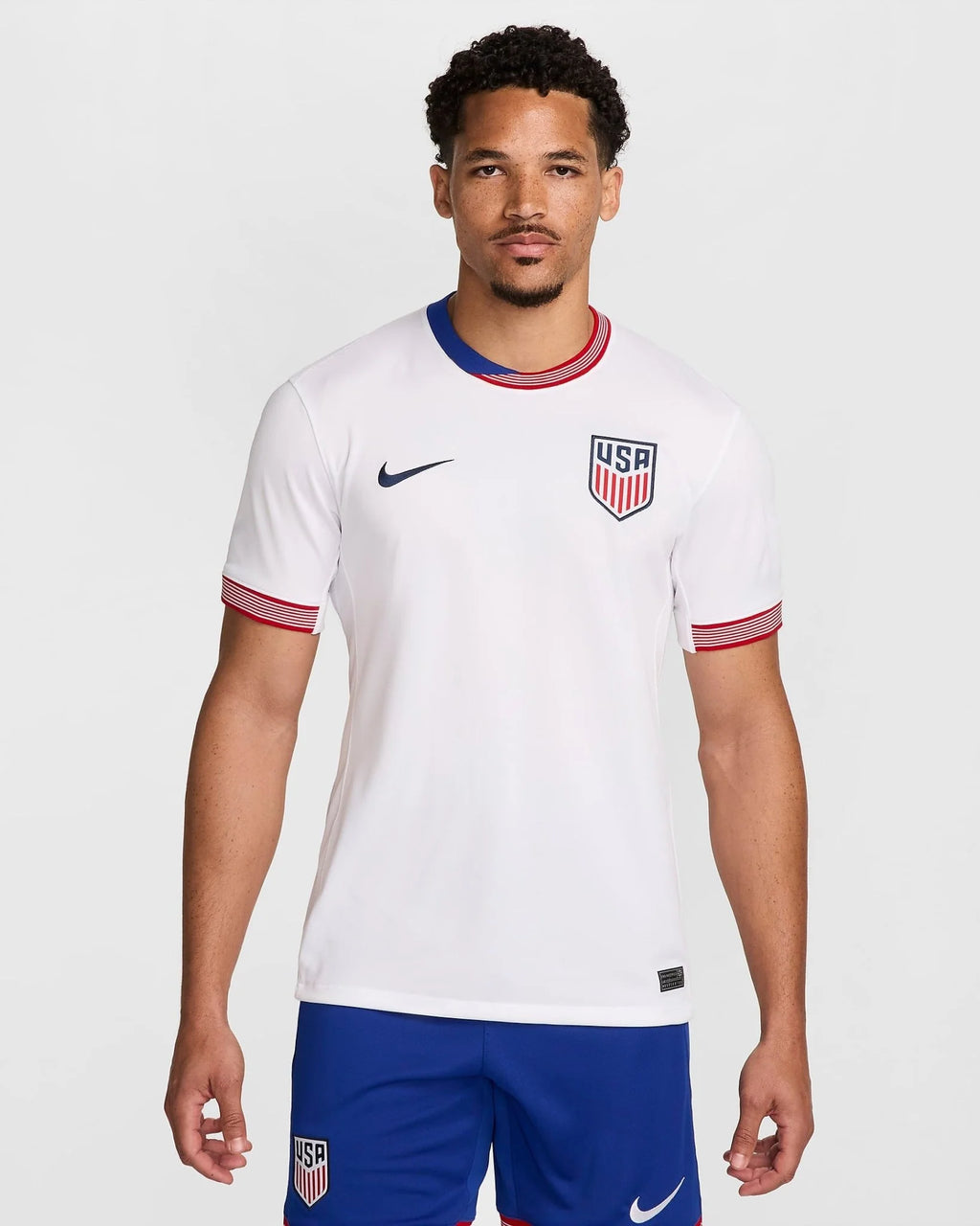 Nike USMNT 2024 Stadium Home Mens Jersey White White