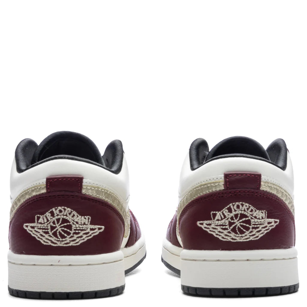 Womens Air Jordan 1 Low Chinese New Year Sail Metallic Gold Grain Dark Team Red