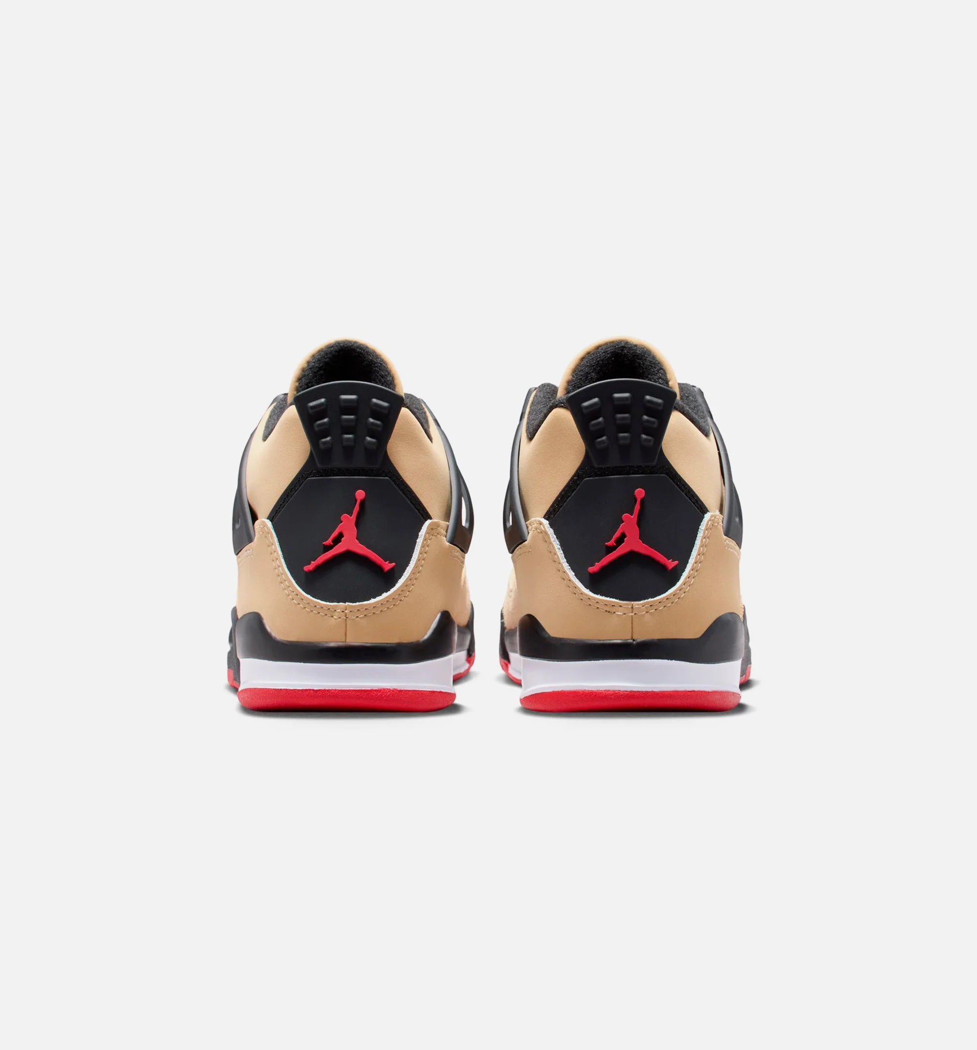 Air Jordan 4 Retro Preschool Lifestyle Shoe Sesame Fire Red Black White