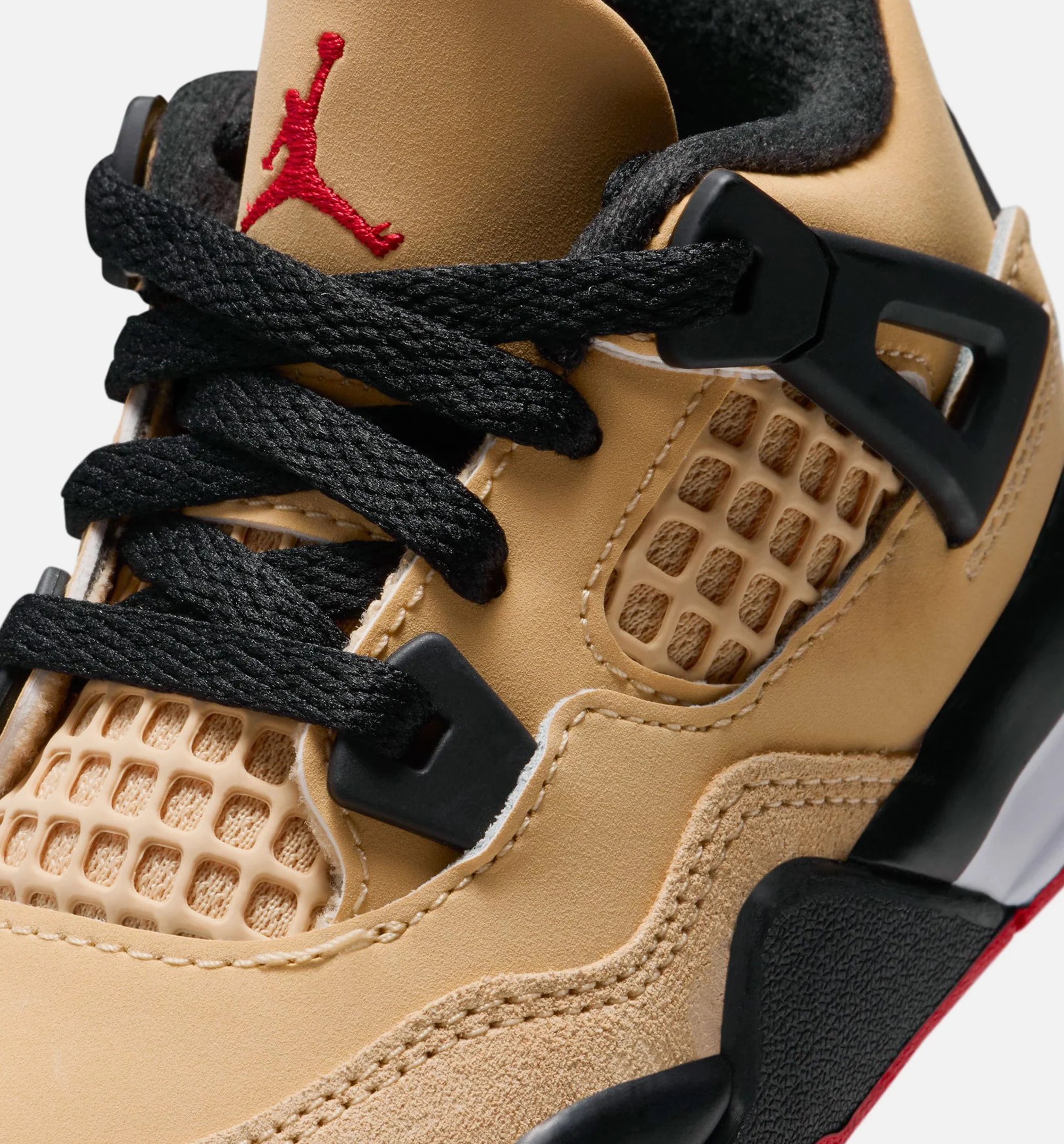 Air Jordan 4 Retro Infant Toddler Lifestyle Shoe Sesame Fire Red Black White