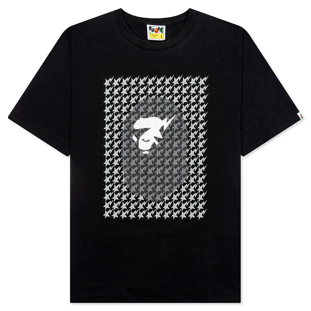 STA Houndstooth Ape Head Tee Black Black