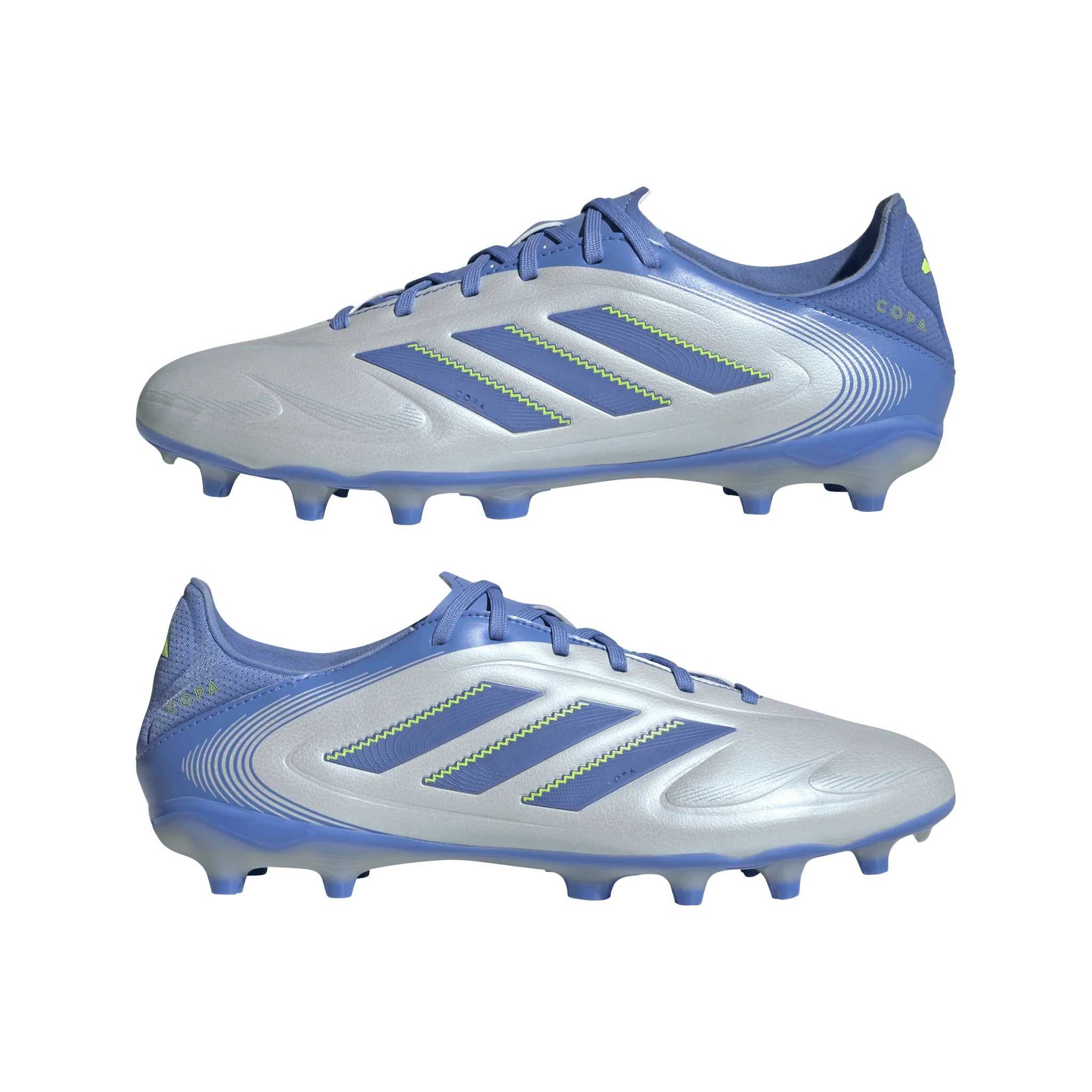 adidas Copa Pure 3 League Firm Multi Ground Soccer Cleats Halo Blue Blue Fusion Lucid Lemon