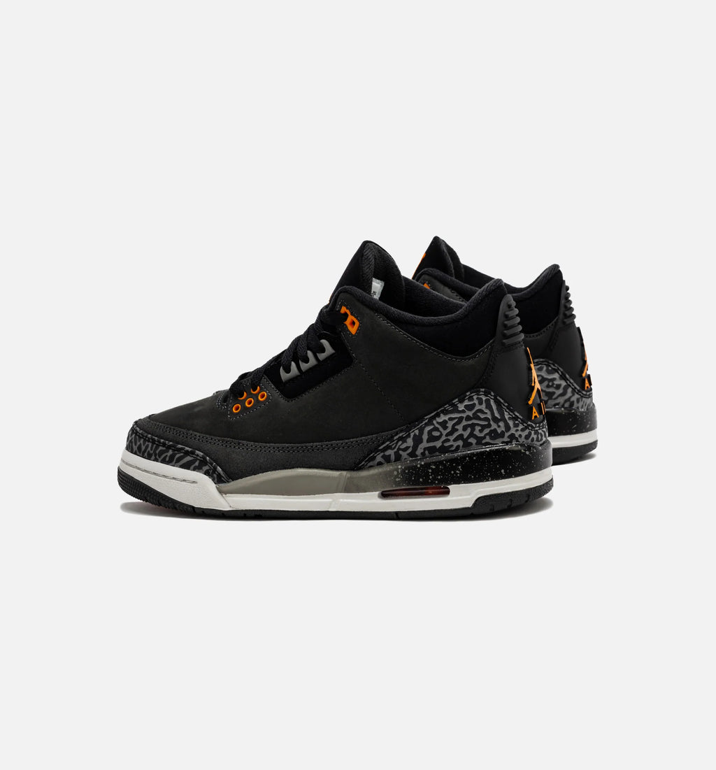 Air Jordan 3 Retro Fear Grade School Lifestyle Shoe Night Stadium Total Orange