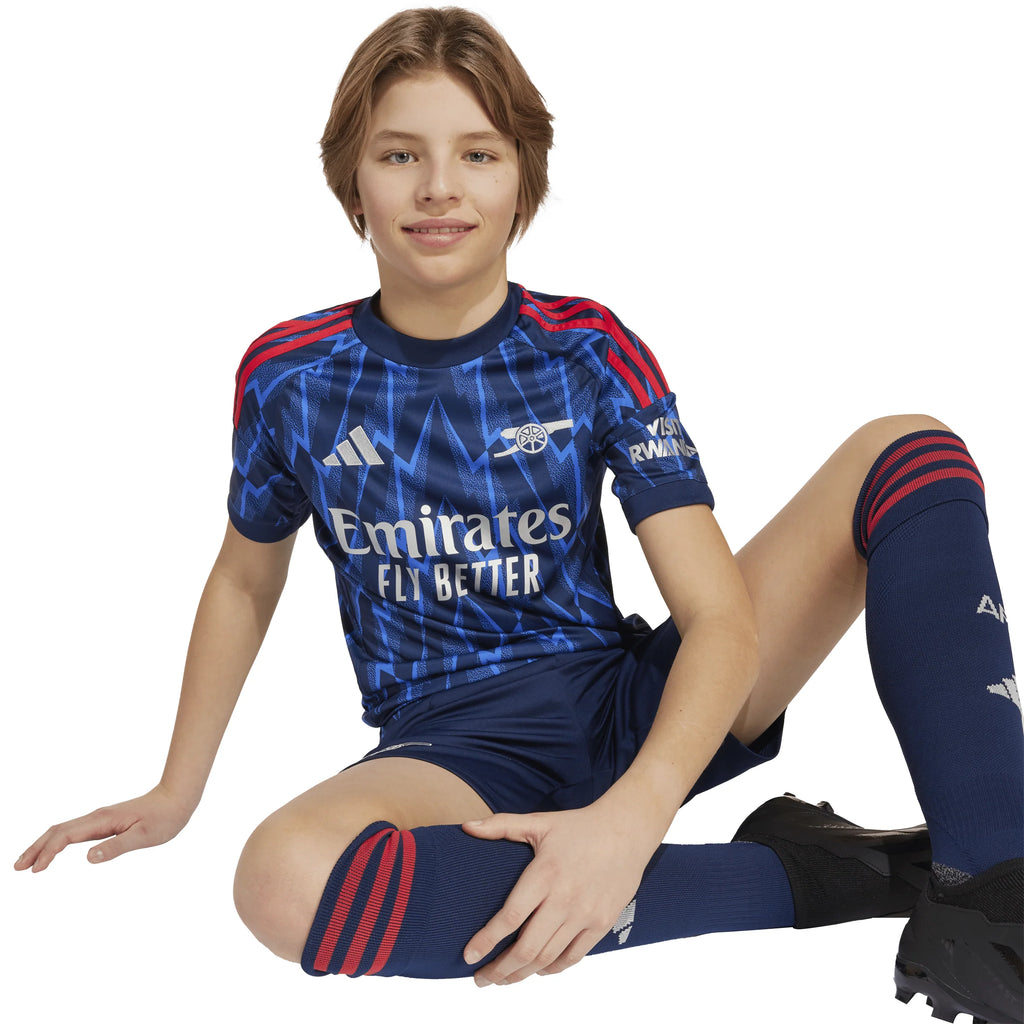 adidas Youth Arsenal Away Soccer Jersey 25 26 Blue