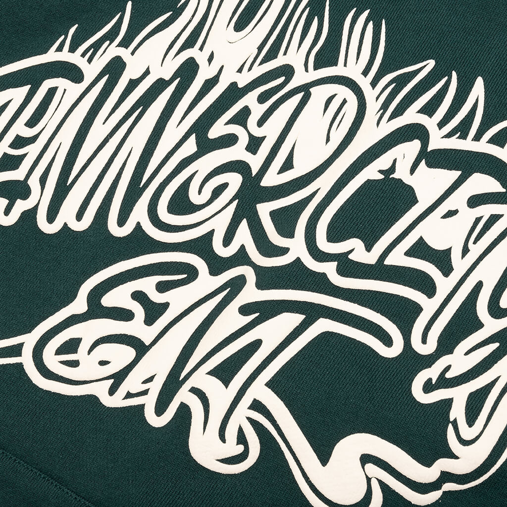 Fire Hoodie Green