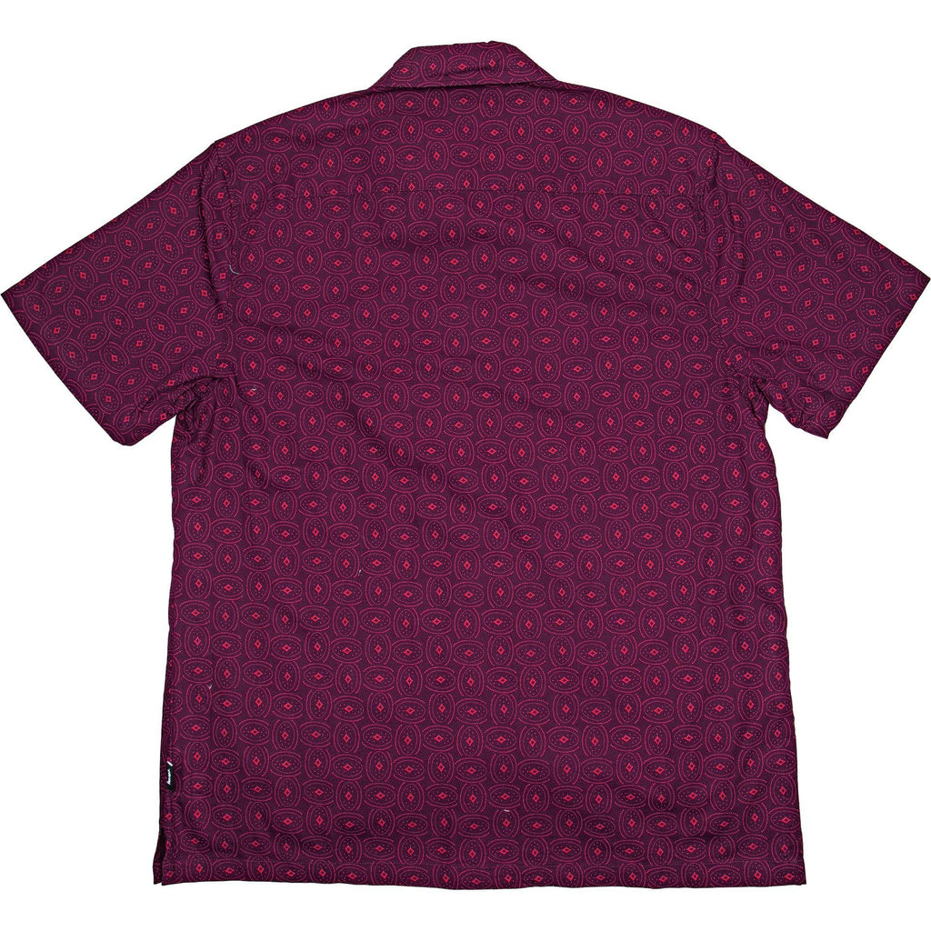 Circle Paisley Shirt Mens Burgundy