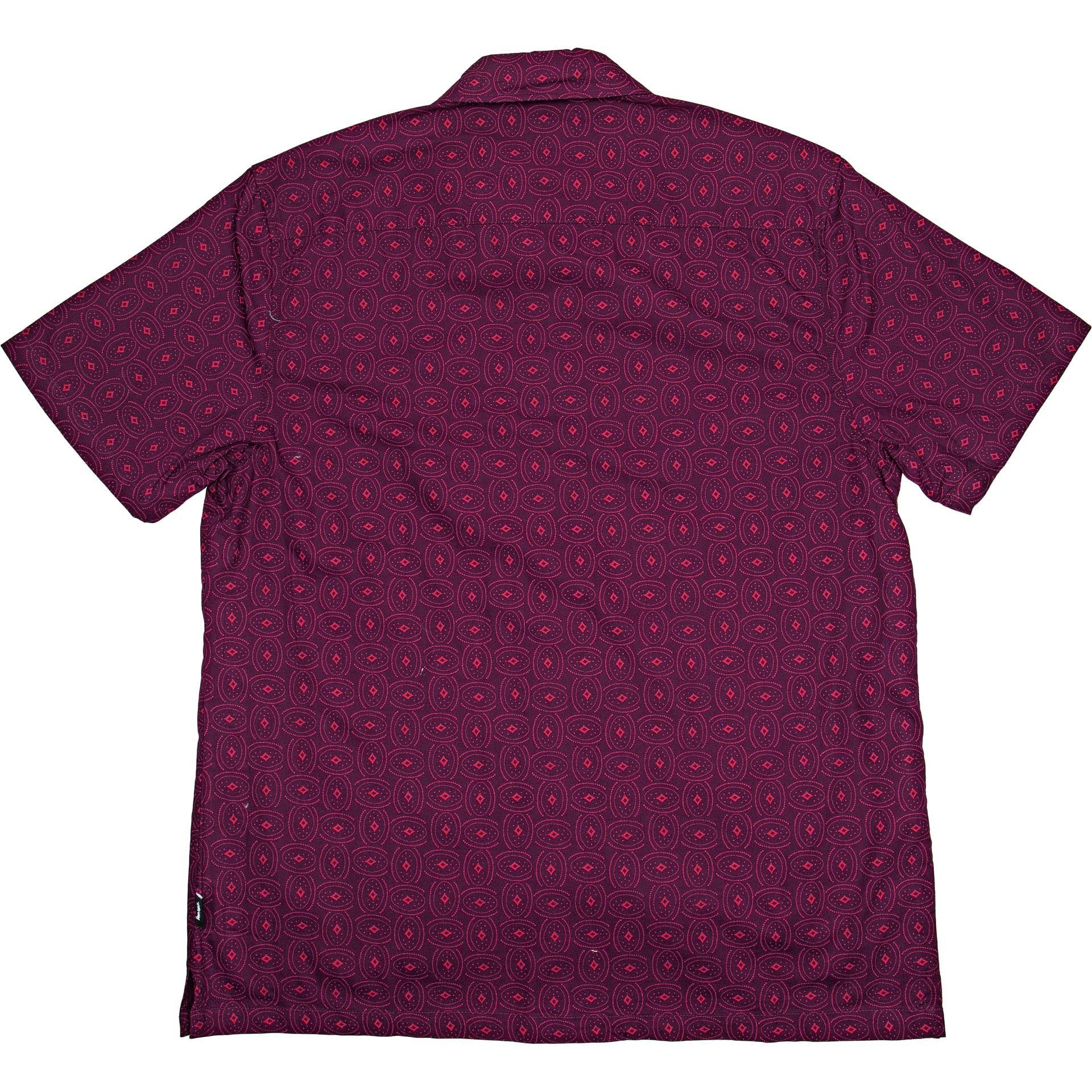 Circle Paisley Shirt Mens Burgundy