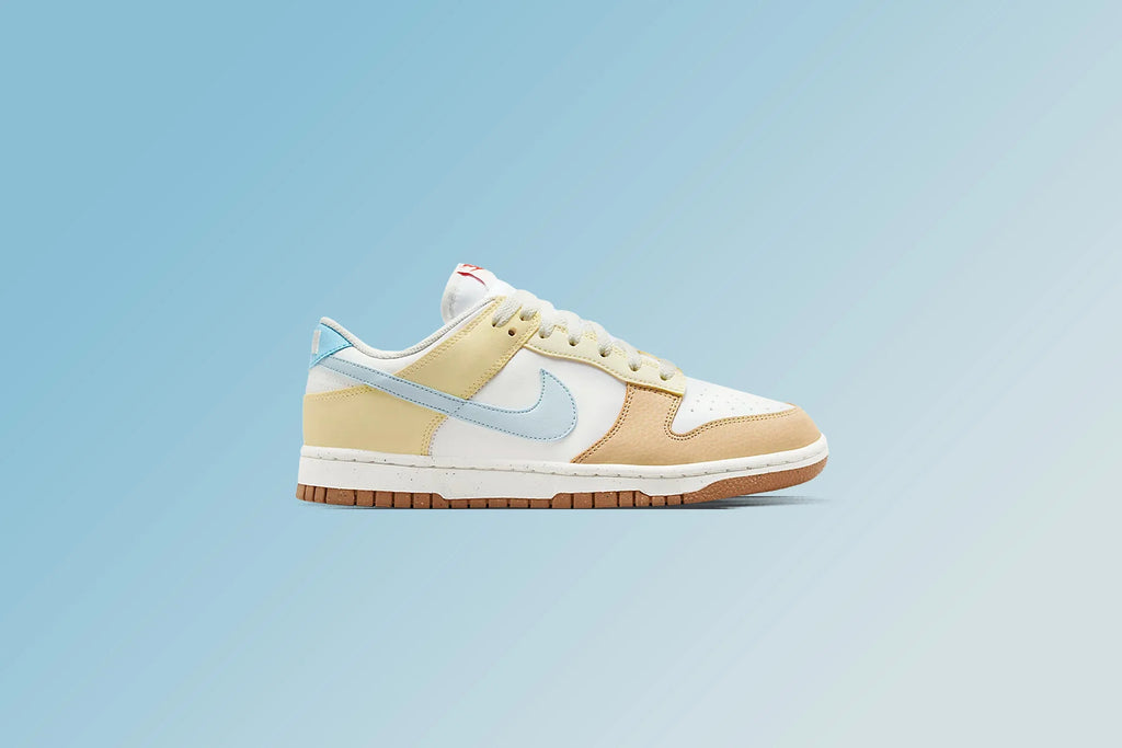 Womens Dunk Low Soft Yellow Summit White Glacier Blue Aquarius Blue