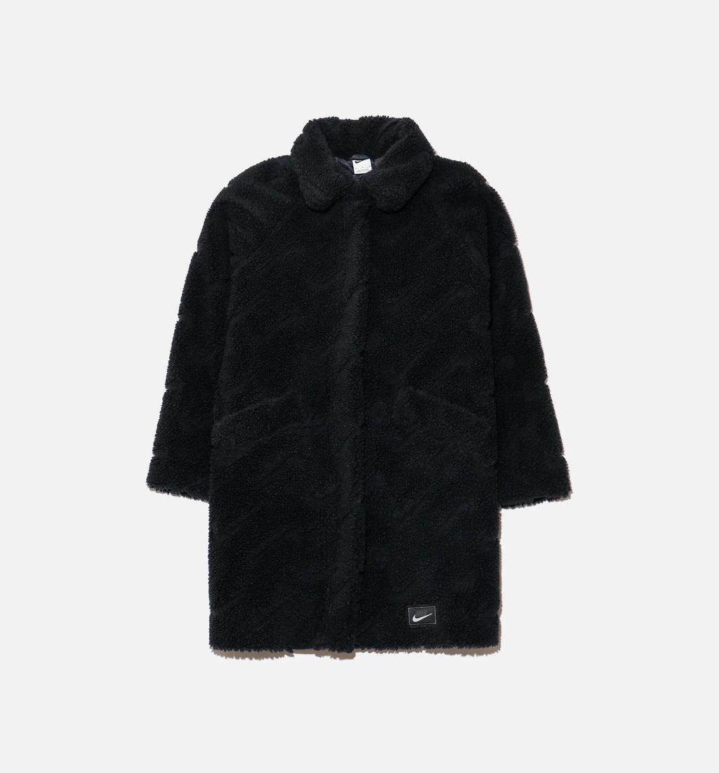 NSW Icon Clash Sherpa Long Jacket Womens Jacket Black