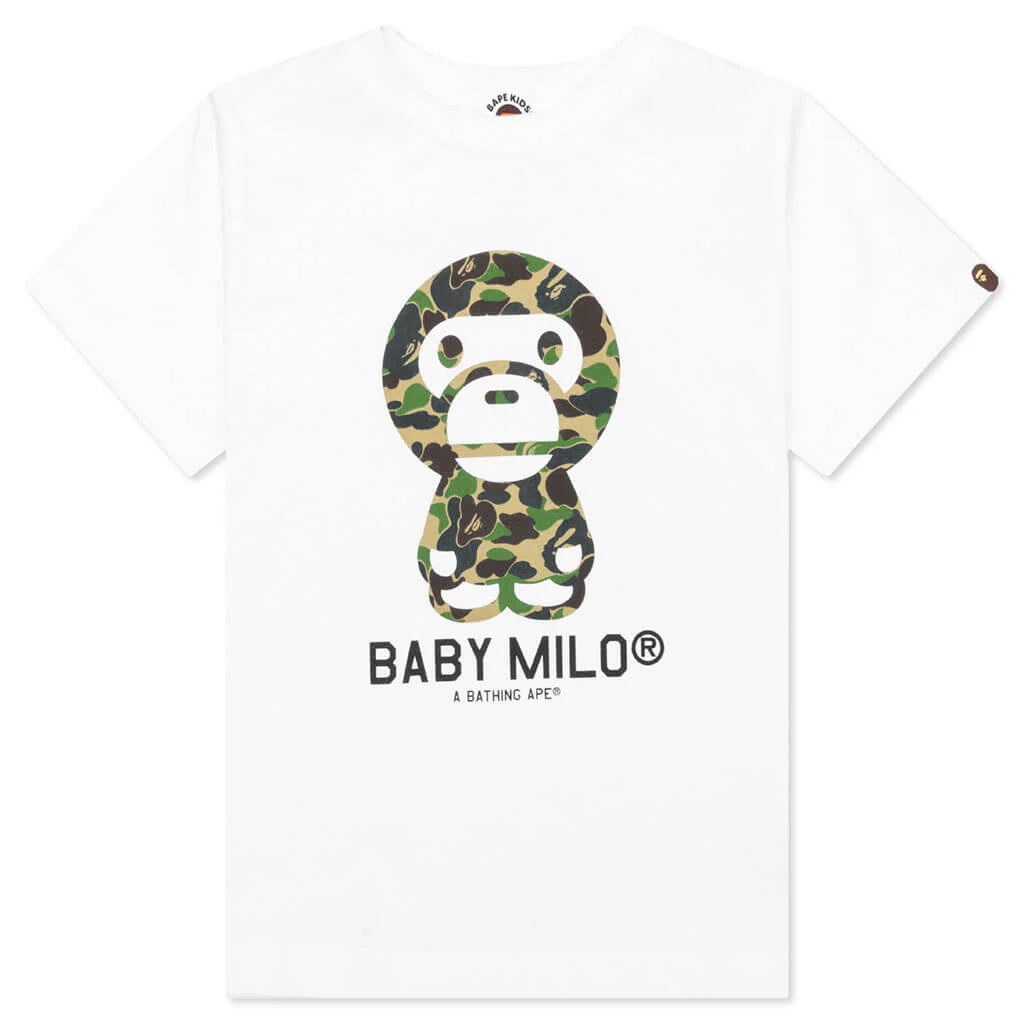 Kids Abc Camo Baby Milo Tee White