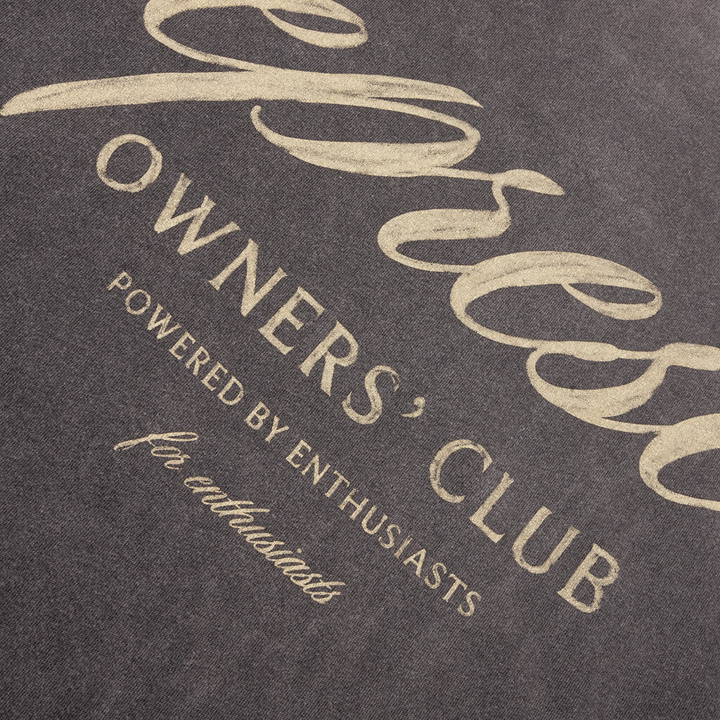 Owners Club Script T Shirt Vintage Grey