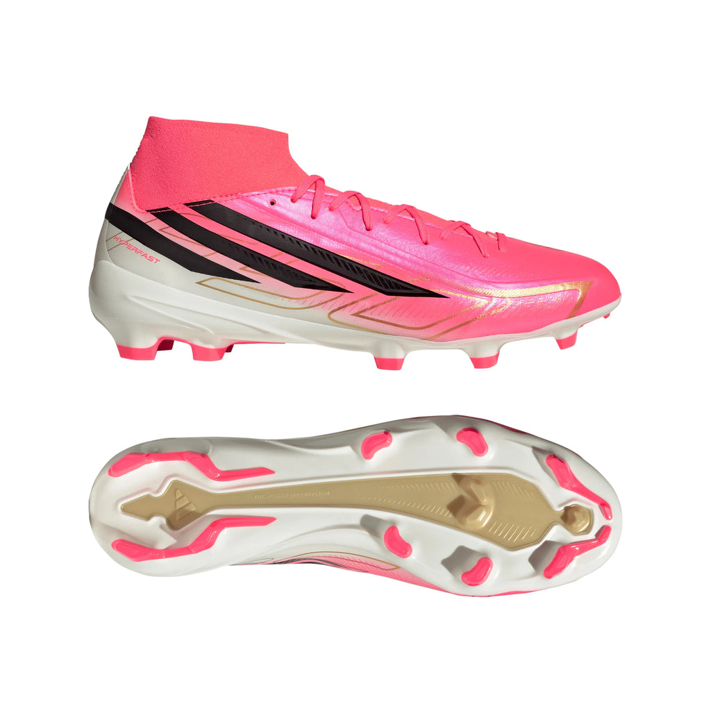 adidas F50 Hyperfast League Mid Firm Ground Mens Soccer Cleats Turquesa Black Gold