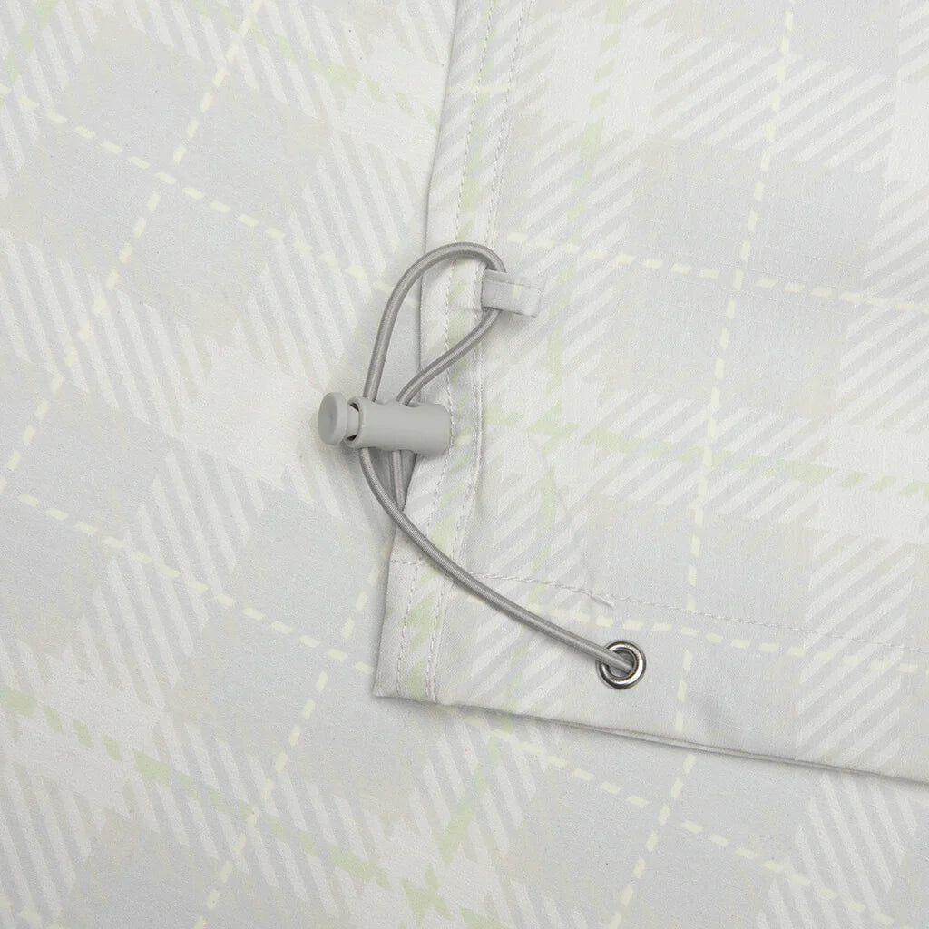 Plaid Windbreaker Pants Cream