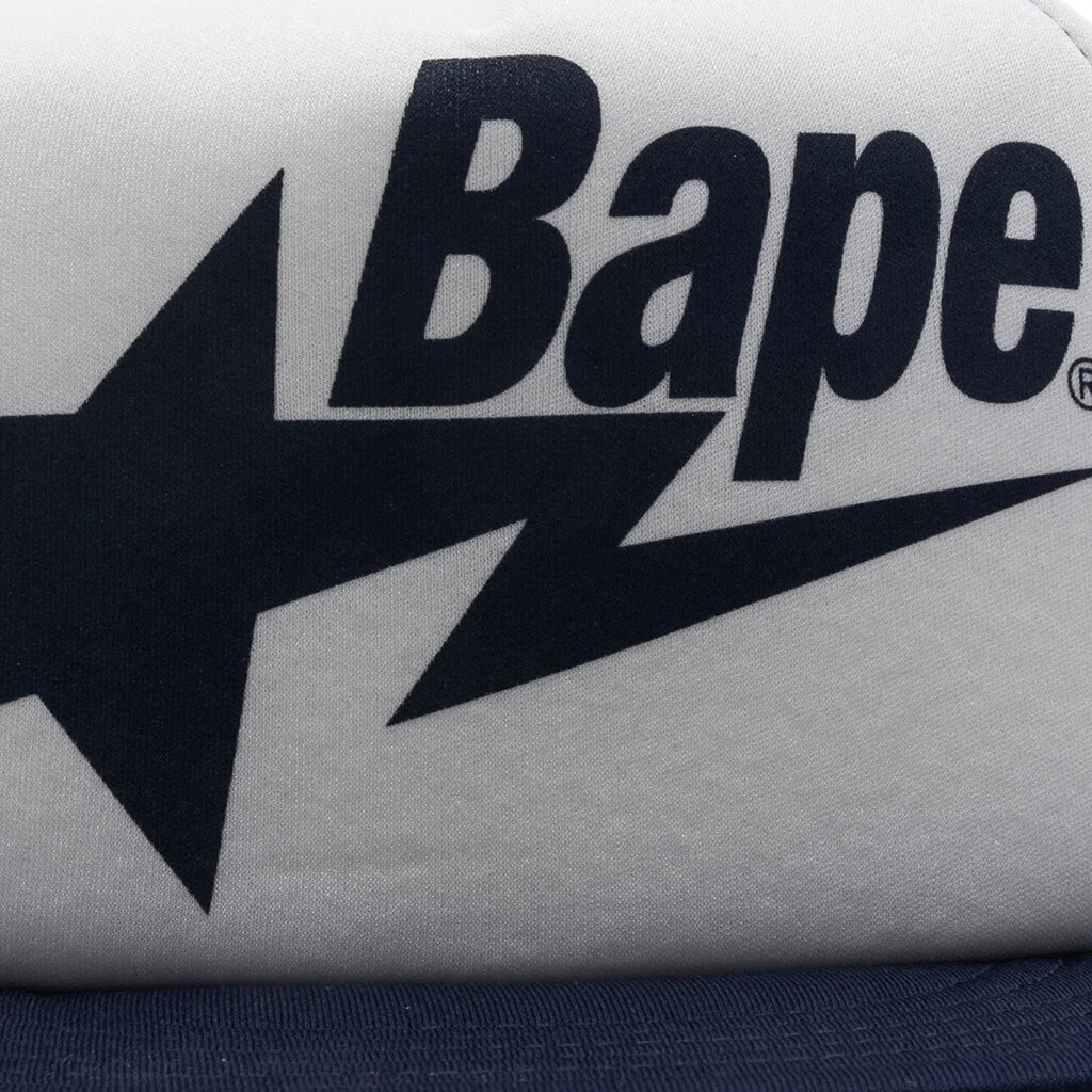 Kids Bape STA Mesh Cap Navy