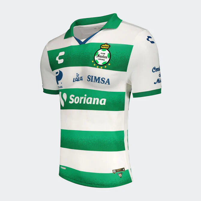 Charly Santos Home Jersey for Men 2021 22 Green White