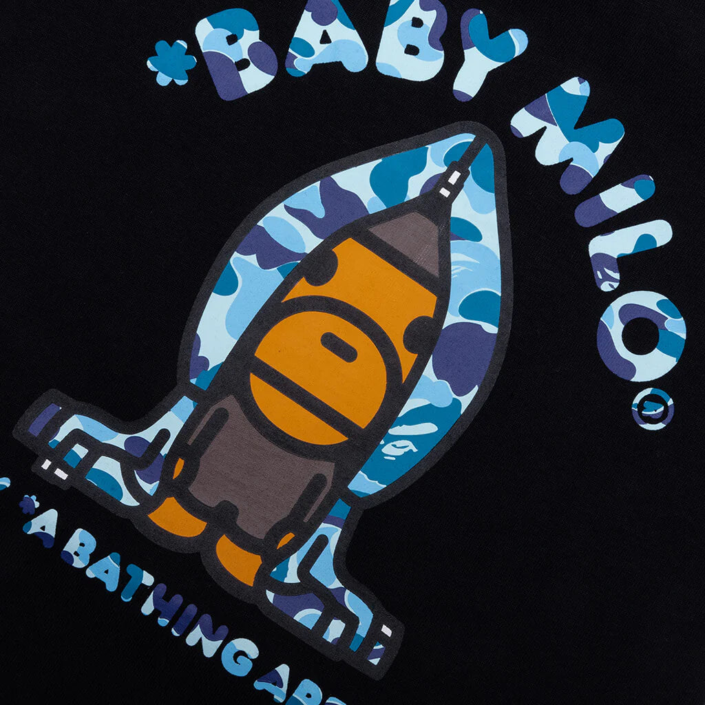 Kids ABC Camo Milo Hoodie Tee Black Blue