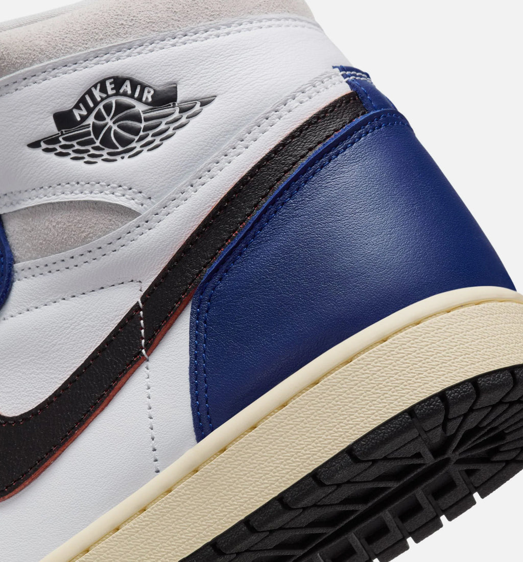 Air Jordan 1 Retro High OG Rare Air Deep Royal Blue Mens Lifestyle Shoe White Black Neutral Grey Deep Royal Blue