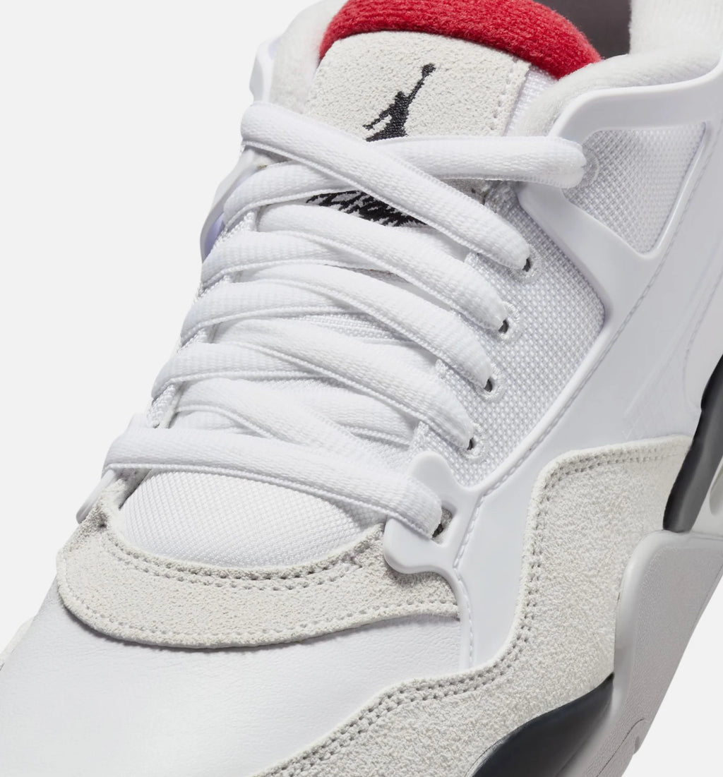 Air Jordan 4 RM Mens Lifestyle Shoe White Black Neutral Grey Varsity Red