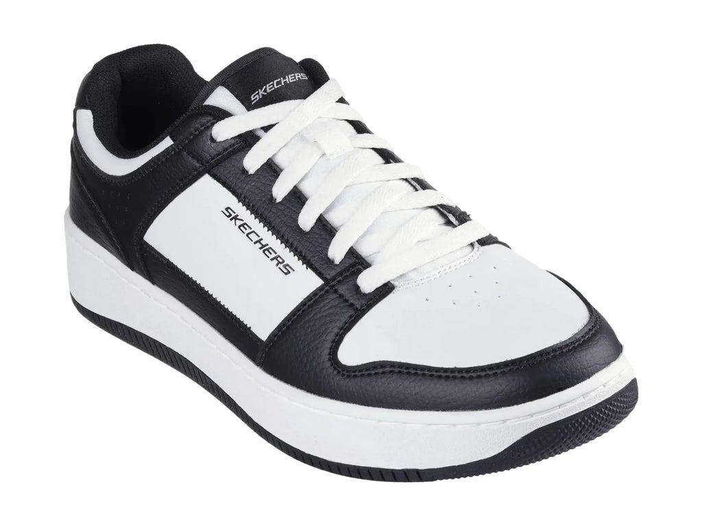 Tenis Skechers Court Classics Blanco y Negro para Hombre