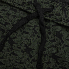 Leaf Jacquard Shorts Dark Olive