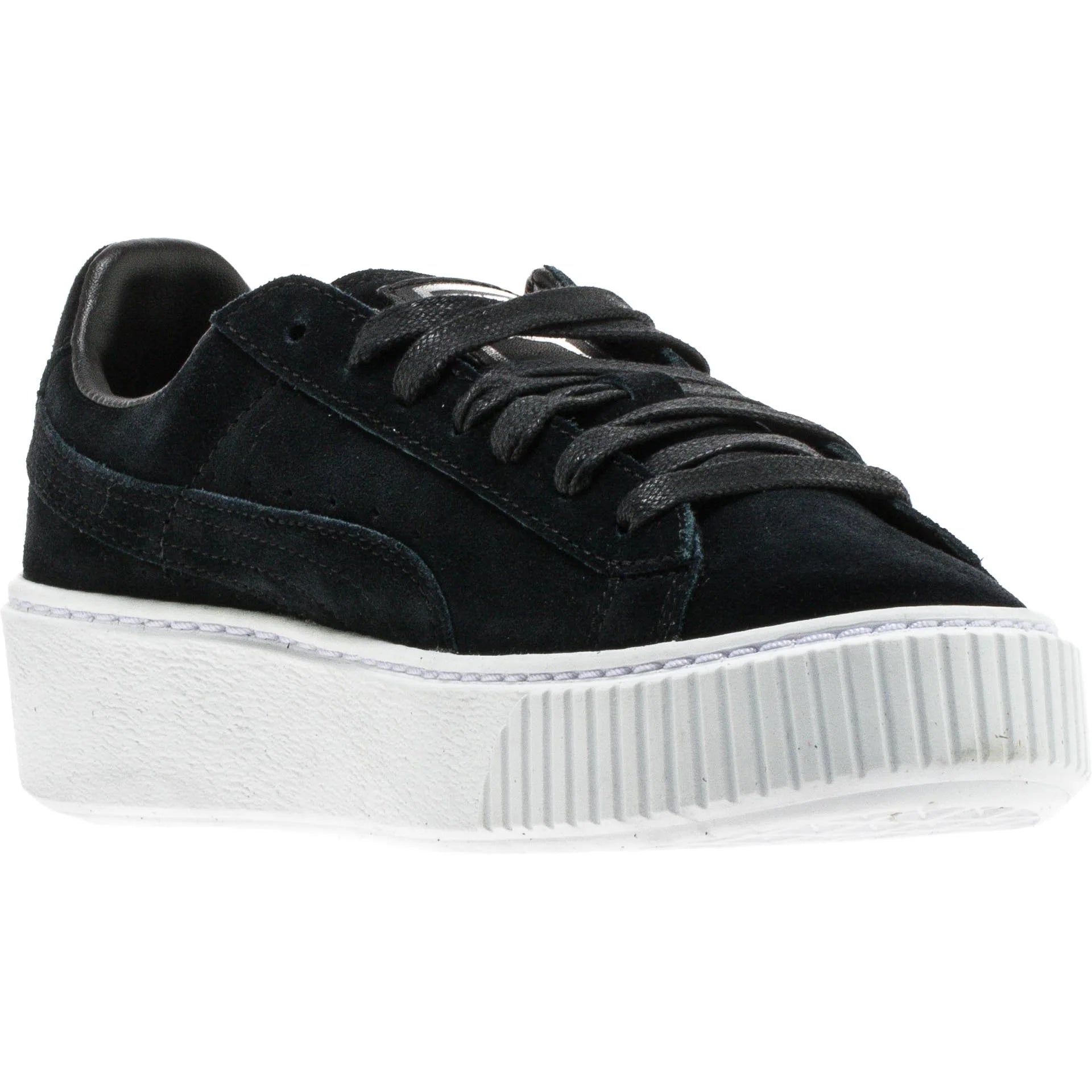 Suede Creeper Womens Black White
