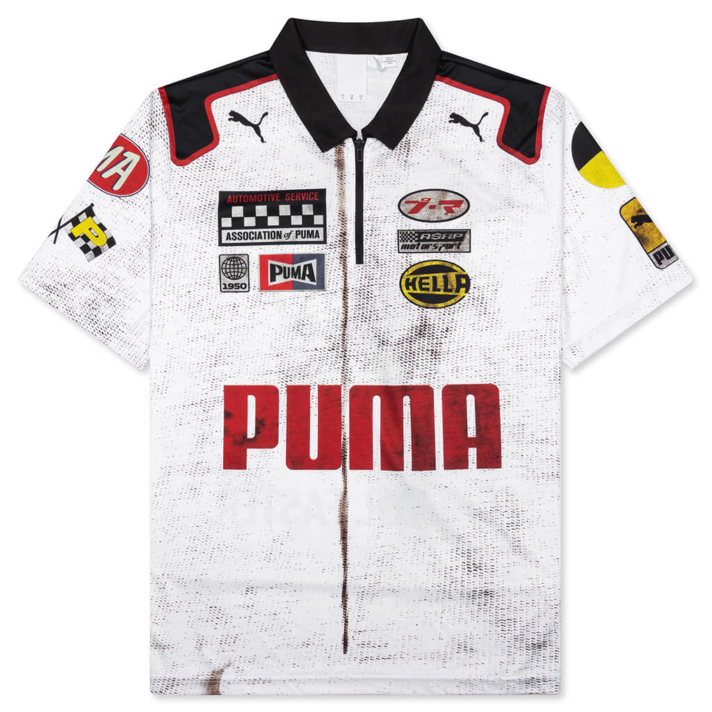 Puma x AAP Rocky Team Zip Polo White