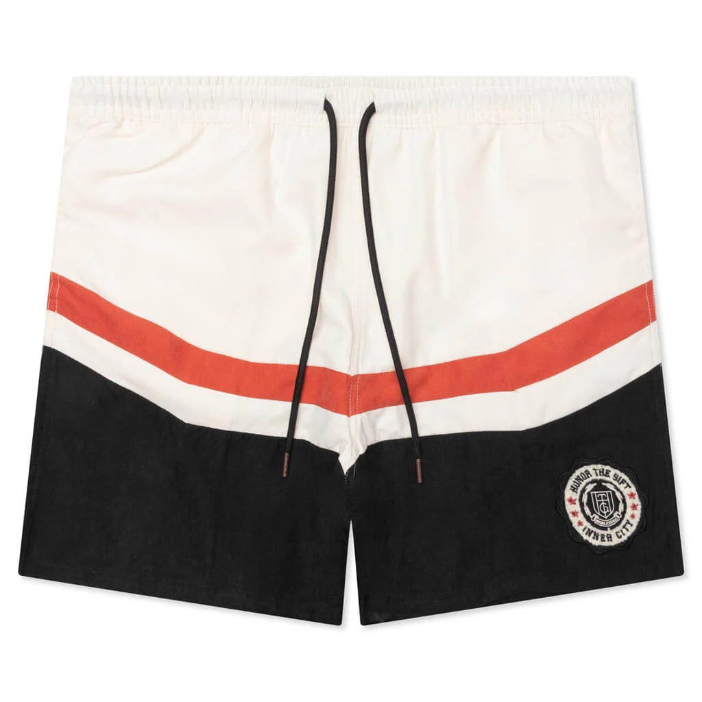 Brushed Poly Track Short Black