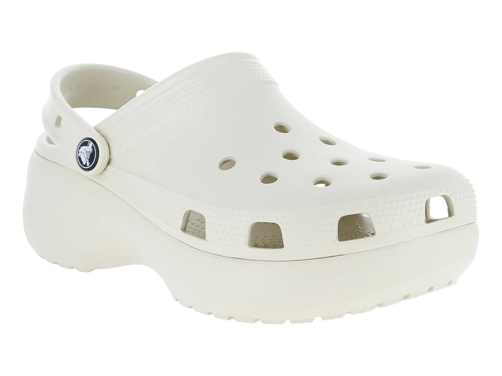 Sandalias Crocs Classic Platform Clog Color Bone para Mujer