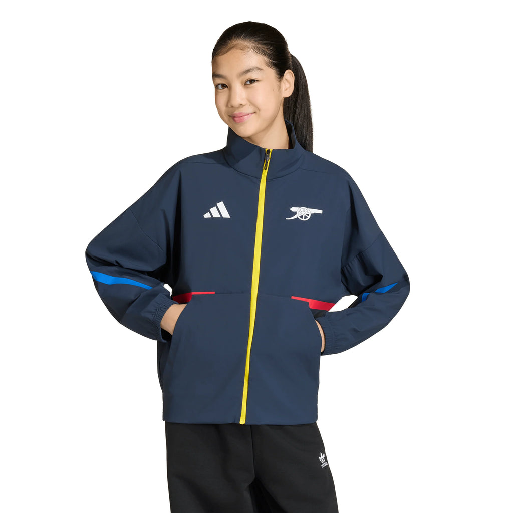 adidas Arsenal FC ZNE Youth Anthem Soccer Jacket Navy
