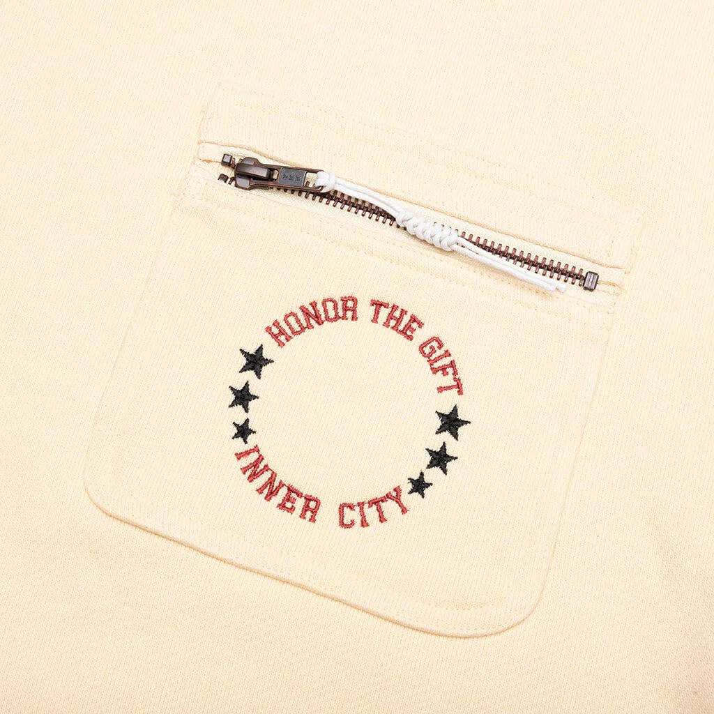 Pocket Pullover Crewneck Bone