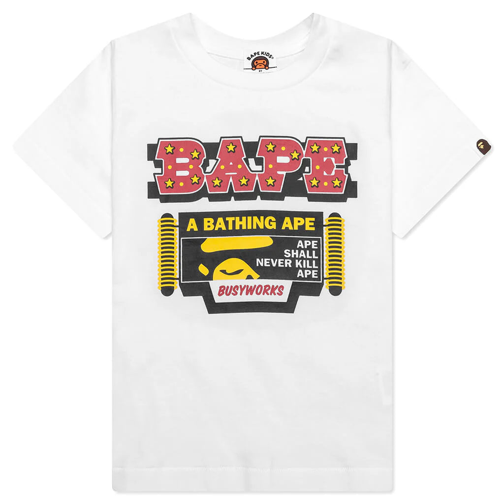Kids Busyworks Tee White