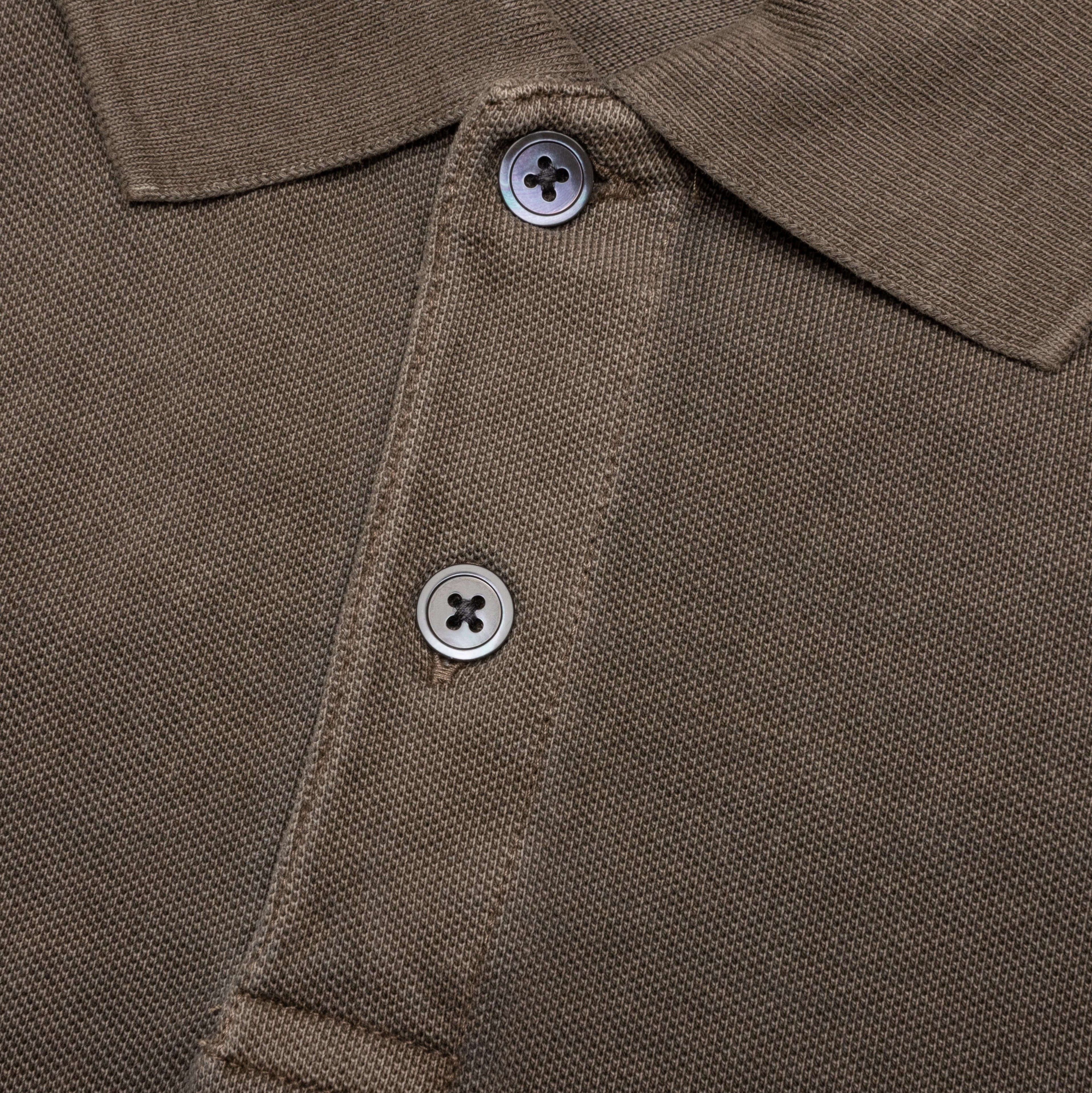 Pigment Dyed Pique Polo Taupe